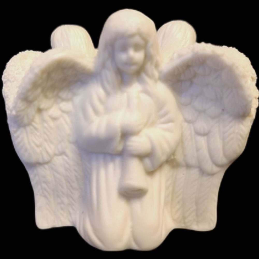 Lincolnshire Collection Jade Porcelain Angel‎ Trio Single Taper Candle Holder